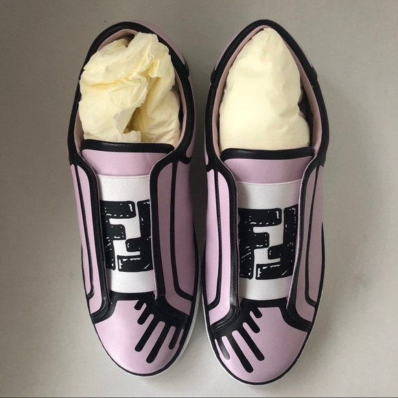 NIB Fendi x Joshua Vides FF Logo Slip-On Sneaker - Picture 2 of 16